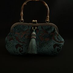 和洋折衷バッグ（ピーコックブルー）